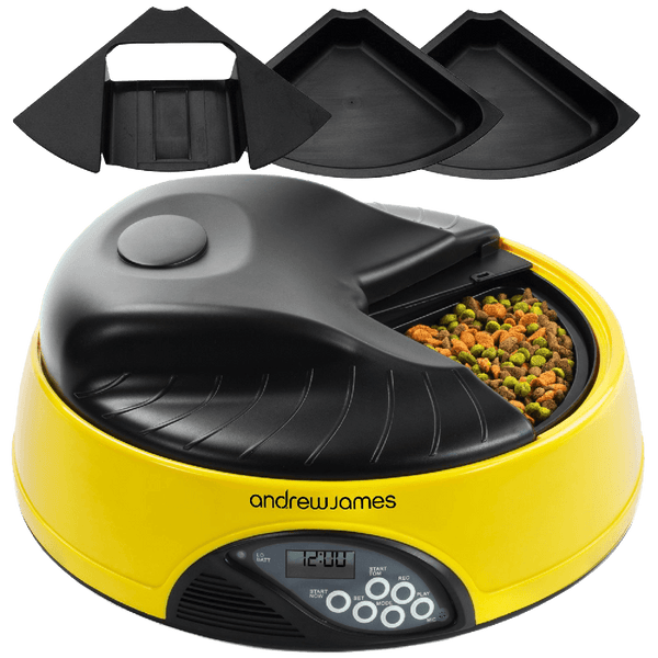 Andrew James 4 Day Meal Automatic Pet Feeder Bowl with voice