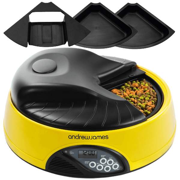 Andrew James 4 Day Meal Automatic Pet Feeder Bowl with voice