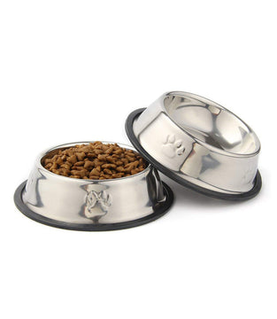 Qpey Pet Food Bowl Stainless Steel